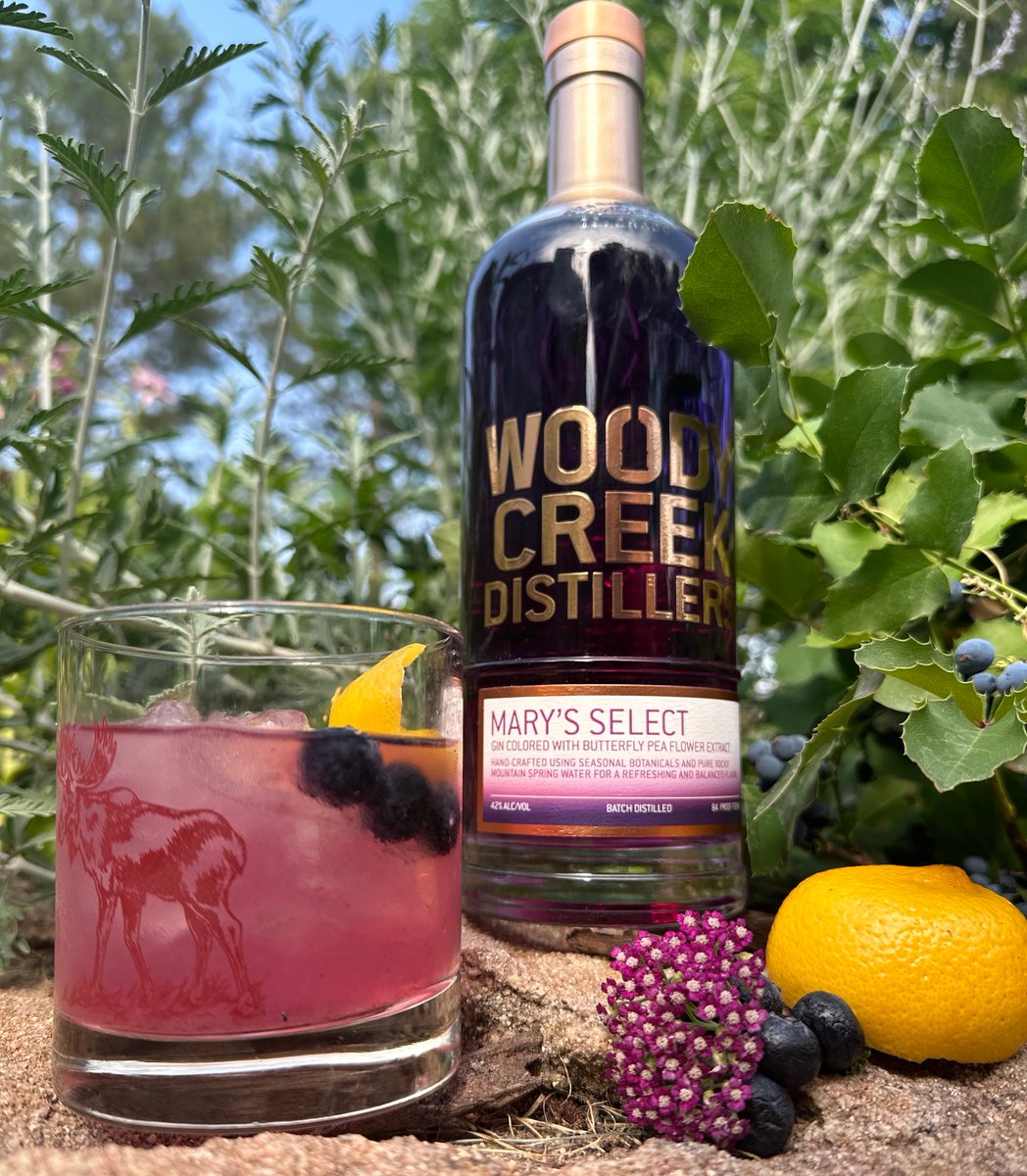 Sweet summer sippin' with our "Blueberry Jam🫐" Cocktail.  Mary's Select Gin, Muddled Blueberries, Fresh Lemon Juice, Simple Syrup topped with Fever Tree Sparkling Pink Grapefruit.  You're welcome. 

#woodycreekdistillers #coloradobornandraised #gin #summer #butterflypeablossom