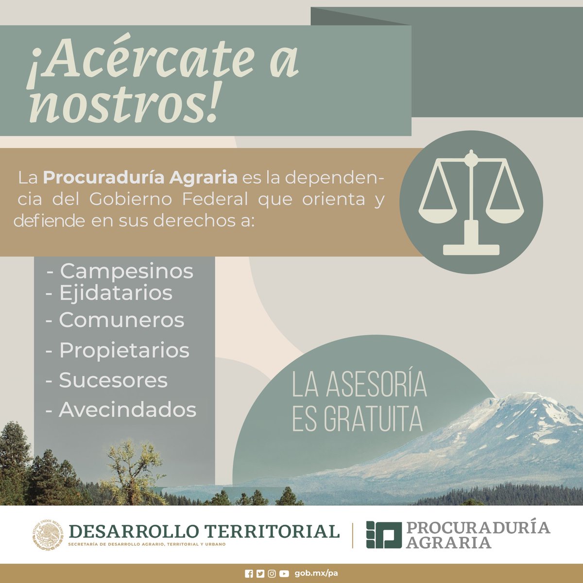 PAgraria's tweet photo. ✅Conoce más datos sobre la Procuraduría Agraria y el campo mexicano.
#DatosRelevantes
#JusticiaAgraria ⚖️🧾 https://t.co/sr4k58coVP
