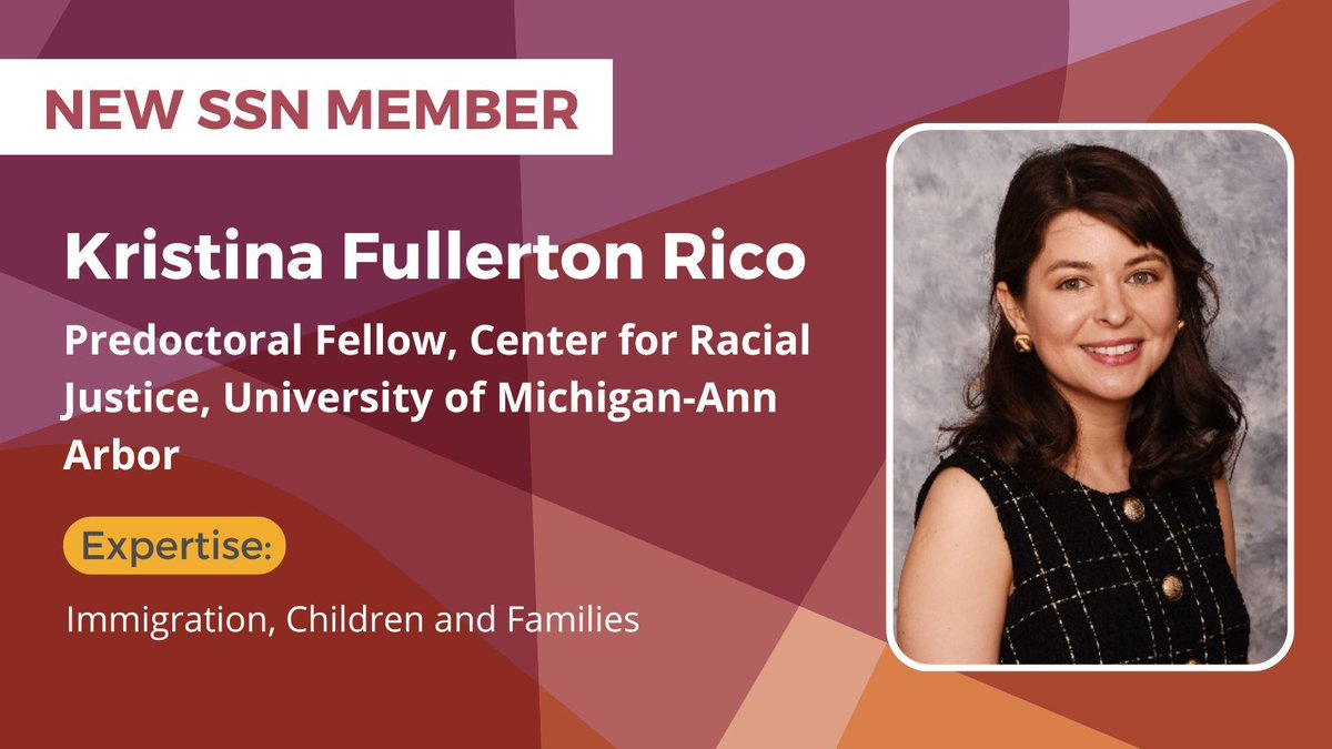 We are excited to welcome <a href="/kmfullertonrico/">Kristina Fullerton Rico</a> of <a href="/fordschool/">Gerald R. Ford School of Public Policy</a> to the network! Her research examines the social &amp; emotional impacts of U.S. immigration policies that lead unauthorized immigrants &amp; their families to endure long-term separation. 

Learn more: buff.ly/3SJJZj9