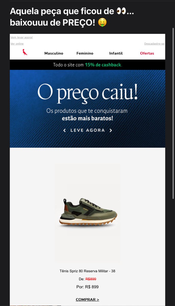 Hedhigbey's tweet photo. Que promoção maravilhosa @usereserva 🤡🤡🤡 https://t.co/y8aCgfzKGY