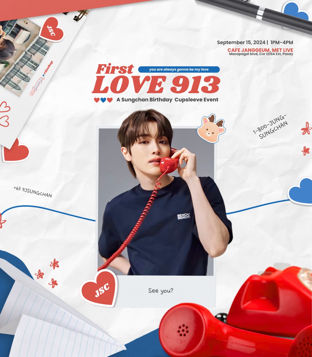 sunjeongzph's tweet photo. Your first love Sungchan is calling ☎️❣️

In collaboration with @riizebop, we celebrate the birth of our angel with First Love 913: A Sungchan Cupsleeve Event!

📍Cafe Janggeum, Met Live
📅 September 15 (1-4PM)
REGISTER HERE: https://t.co/yc81JIURQj

#FirstLove913 #SUNGCHAN #성찬 https://t.co/Ya4P3jkbUr