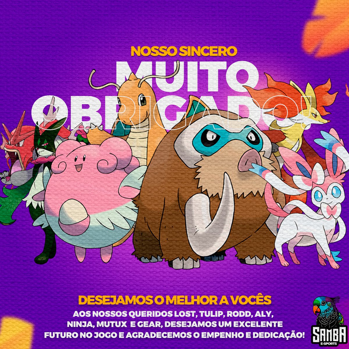 sambaesports's tweet photo. Bom dia, Sambistas! Como vocês estão?

Hoje a notícia não é muito feliz, porém necessária: não contamos mais com uma line-up de Pokémon Unite.
 
Segue o fio 🪢 https://t.co/H7MQGMy4aR