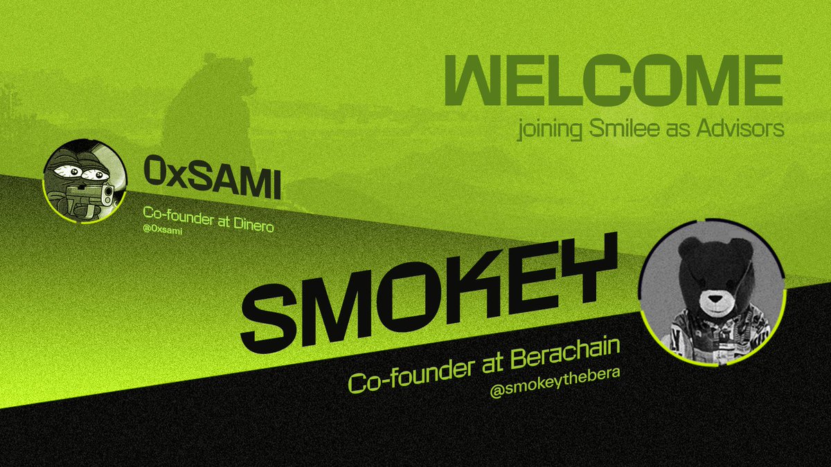 We’re excited to announce @smokeythebera &amp; <a href="/0xSami_/">Sami</a> will be coming on board as Advisors to Smilee!

Oh, and we’ve deployed on bArtio to celebrate 🔥

This marks the beginning of a new bEra for Smilee…