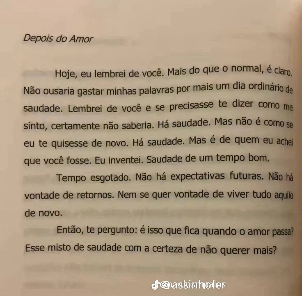 O que fica, depois do amor