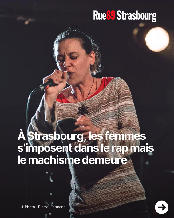 Rue89Strasbourg's tweet photo. À Strasbourg, de plus en plus de femmes se battent pour entrer dans le milieu, très masculin, du rap. Mais dans l’industrie musicale comme sur les scènes ouvertes, le plafond de verre reste difficile à briser.

👉 https://t.co/E6yCbZyExh https://t.co/hA8uQLy0i9