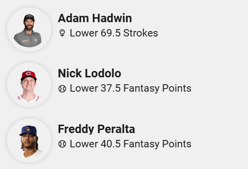 DanGBetting's tweet photo. 🚨Underdog Fantasy 3-Man power!
Adam Hadwin is -160 to go under this line on Fanduel, while Lodolo and Peralta have their fantasy lines translated to about 3 points lower on the books than Underdog. Get this +9% EV play in quick!
https://t.co/knpWKXLR6y https://t.co/w9LqByGsKX