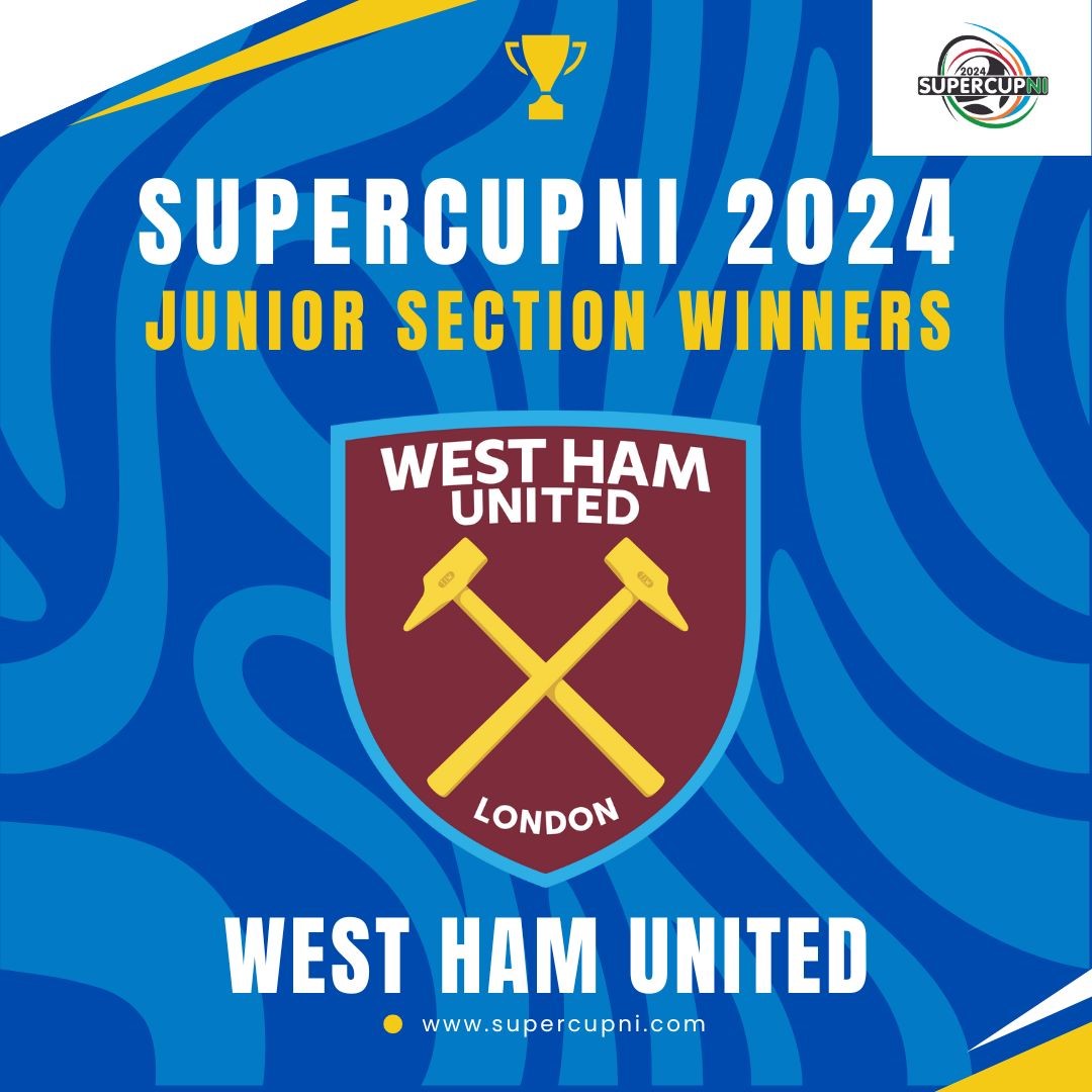 SuperCupNI's tweet photo. 🏆 𝗦𝗨𝗣𝗘𝗥𝗖𝗨𝗣𝗡𝗜 𝗕𝗢𝗬𝗦 𝗝𝗨𝗡𝗜𝗢𝗥 𝗖𝗛𝗔𝗠𝗣𝗜𝗢𝗡𝗦 🏆

West Ham United @WestHam are Champions of the #SuperCupNI 2024 Junior Section 

#WHUFC ⚒️ https://t.co/AJ9HyF8Yts