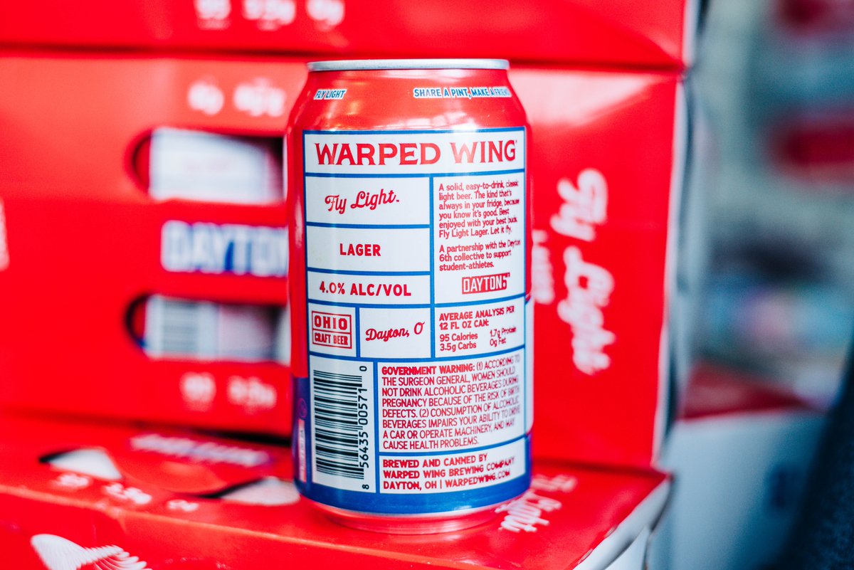 Allow us to reintroduce our lowest carb &amp; cal beer - now with only 3.5g carbs per can! #FlyLight is refreshingly crisp &amp; full of flavor, making it the perfect choice for those who want to enjoy great taste without the guilt🍻

4.0% ABV - 10 IBU
95 calories - 3.5g carbs
*per 12oz