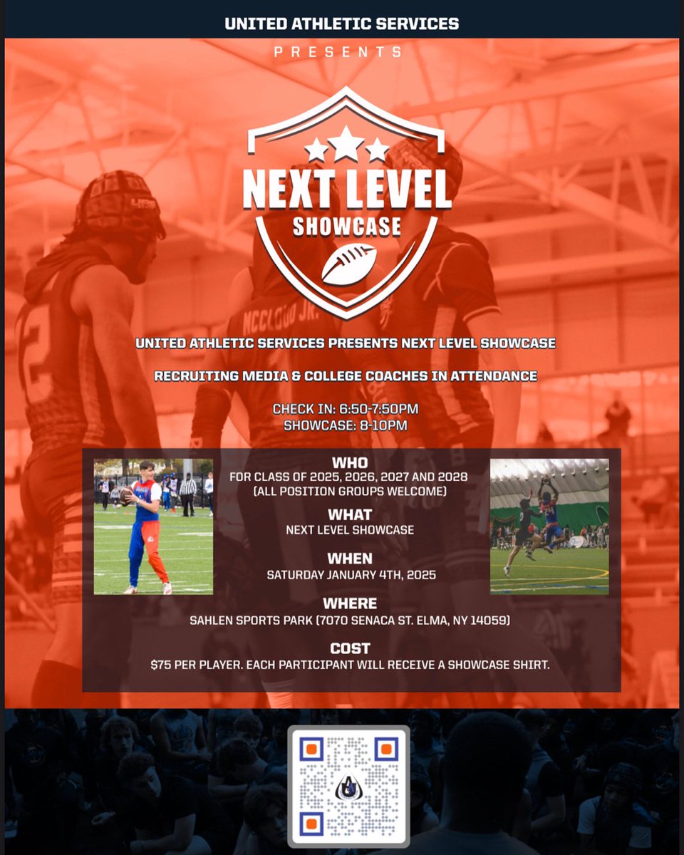 EVENT ALERT 🚨!!! We super excited to have this event in the 716. We already have Schools committed to attending to check out the athletes who attend. All position groups will be coached up by a strong group of experienced coaches. You want to play at the Next Level? Register