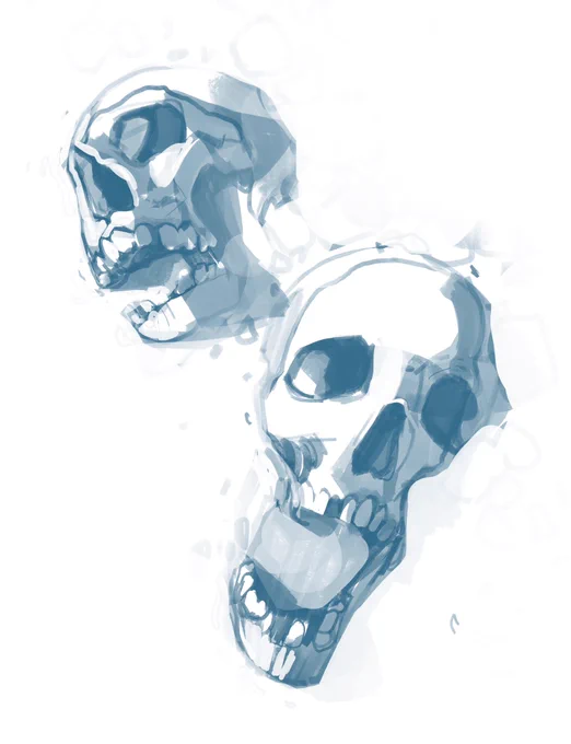 Skull Island.This one was harder than expected.These are some sketches I did when I started this piece, it turned out I didn't use them. 