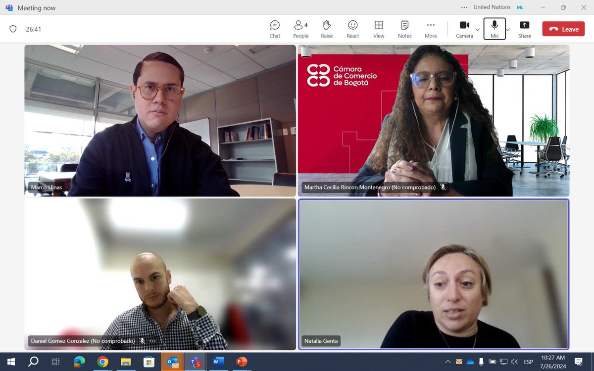 Qué gusto volver a conversar con colegas y amigos de la Cámara de Comercio de Bogotá sobre políticas de desarrollo productivo, iniciativas clúster y agendas de identificación y cierre de brechas de capital humano. Muchas oportunidades de trabajo conjunto con la CEPAL.