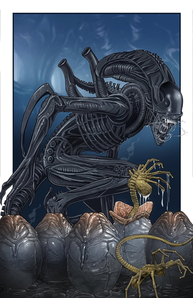 So excited for Alien Romulus, here's my latest piece! More to come! #alien  #alienromulus #xenomorph #scifi #fedealvarez #xenomorphs #ellenripley  #aliensaga #aliensequel #alienprequel #aliens #weylandyutani #nostromo  #sigourneyweaver #lv #predator ..., image size:777x1200