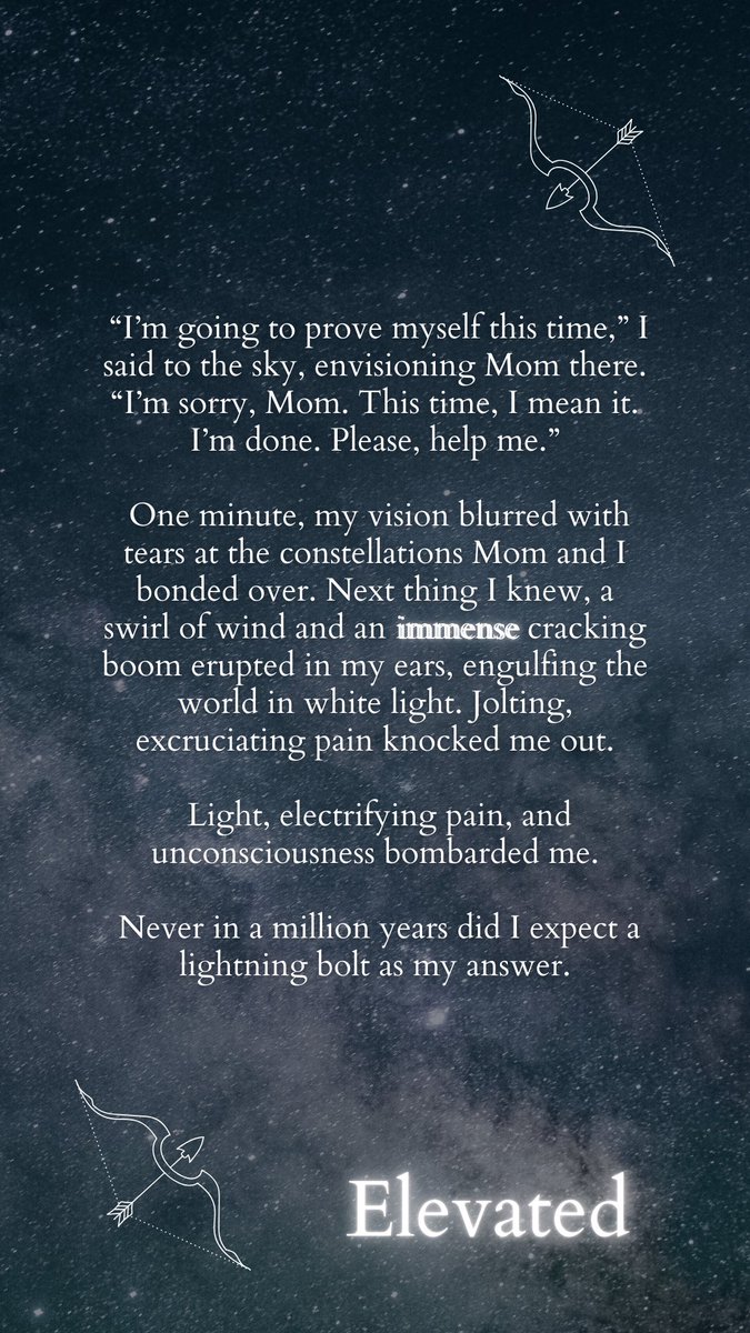 angie3tomatoes's tweet image. #WritingCommunity 
The #WIPSnips word of the day is immense

My contribution are the last lines from Chapter 1 of 🏹⚡️Elevated ⚡️🏹