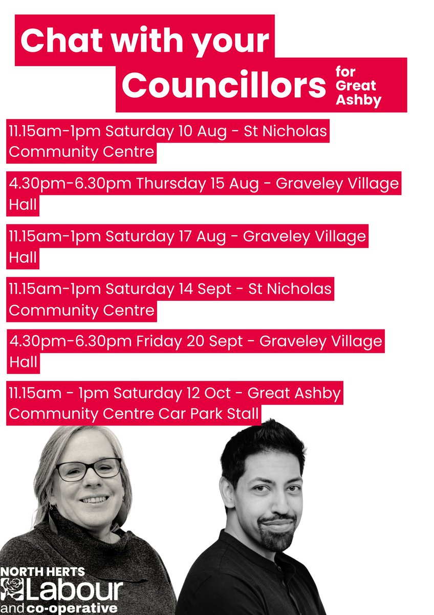 Vijaiya P Labour & Co-Op Councillor, Great Ashby tweet media