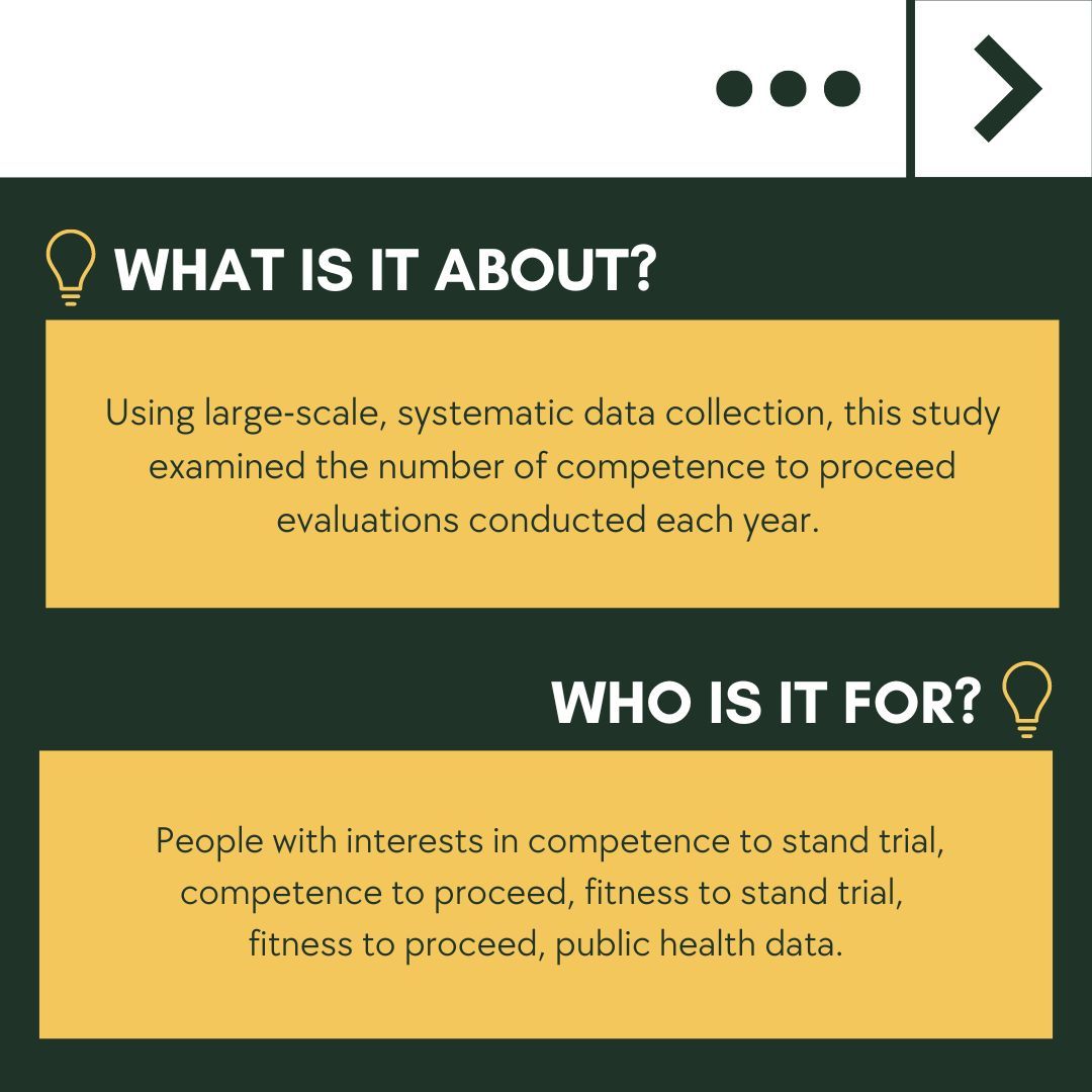lhb_apls's tweet photo. Annual competence to proceed evaluation volume likely far exceeds previous estimates. Read more of Kois, Potts, Cox, and Zapf's findings in their FREE article from the June 2024 issue here- https://t.co/KmMunuX1gQ @apls41 @aplssc https://t.co/vIJFyTdoTt