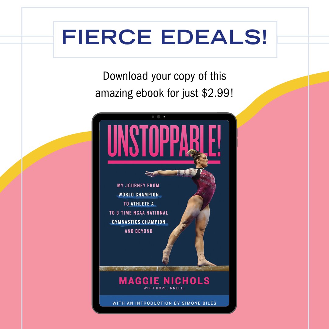 Fierce Reads (@fiercereads) on Twitter photo World Champion gymnast and 8-time NCAA Champion <a href="/MagsGotSwag12/">MAGGIE NICHOLS</a> shares her story of adversity, trauma, reclamation, and triumph in UNSTOPPABLE! Download the ebook for $2.99 now! bit.ly/3VDByXd World Champion gymnast and 8-time NCAA Champion <a href="/MagsGotSwag12/">MAGGIE NICHOLS</a> shares her story of adversity, trauma, reclamation, and triumph in UNSTOPPABLE! Download the ebook for $2.99 now! bit.ly/3VDByXd