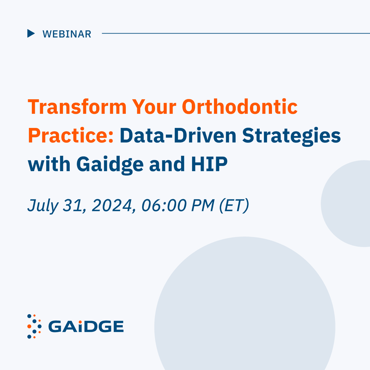 Join us for an exclusive webinar, where we'll dive into innovative strategies to elevate your orthodontic practice. 

hubs.la/Q02J0gfx0