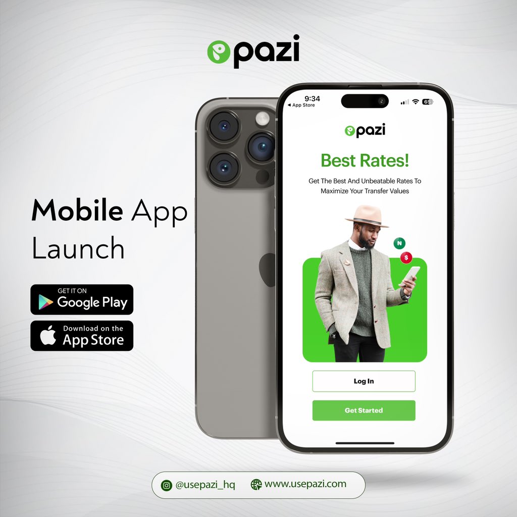 usepazi's tweet photo. Experience the ultimate convenience with our new mobile app. It offers quick, reliable, and secure transactions.  Accessible on both iOS and Android, it's an ideal travel buddy. Enjoy hassle-free money conversion by downloading now! https://t.co/gRuO0nc3hN