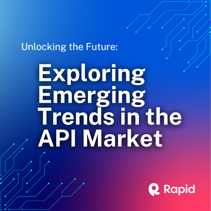 Rapid_API's tweet photo. Explore emerging API trends to stay ahead. Need insights? Visit https://t.co/kQPUfEJjY4.
#APIMarket #Trends https://t.co/XRsvXUi4ay