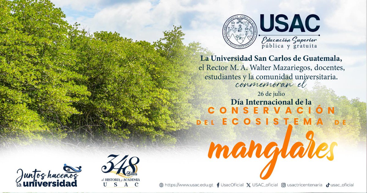 Día Internacional de la Conservación del Ecosistema de Manglares.