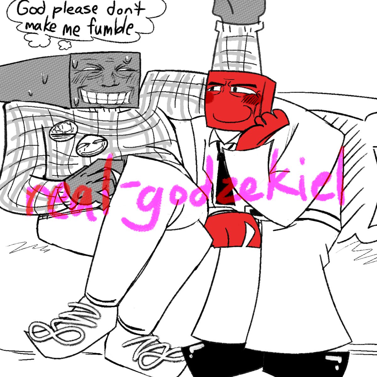 real_godzekiel's tweet photo. i'm tired. you get this. i may colour it later. if not i will notify. i am cringe but i am so free rn https://t.co/oMHJ7t21oI