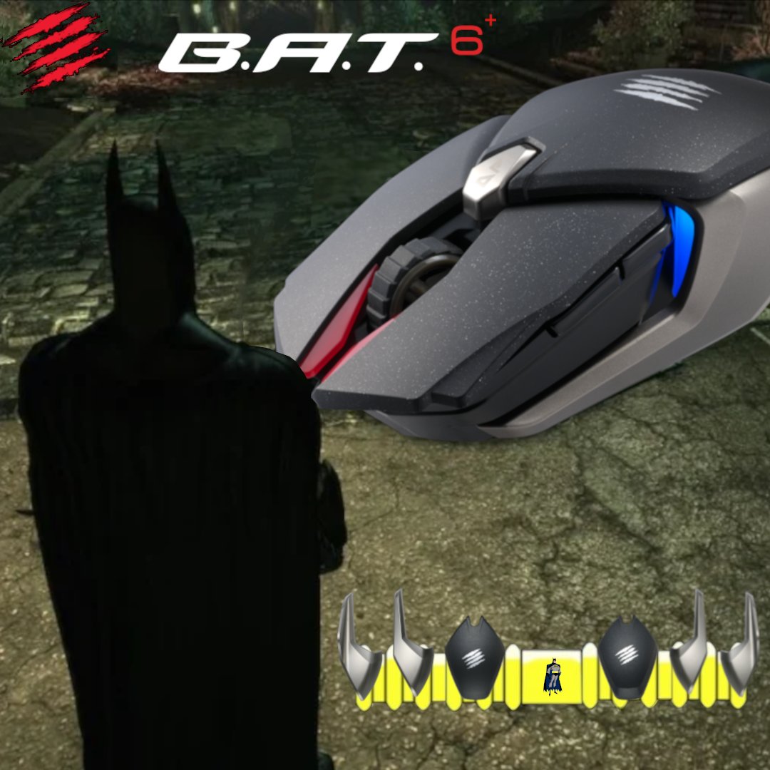 MadCatz's tweet photo. B.A.T.-Man? 😜
True Ambidextrous Design🔥
Equip the Most Comfortable Parts and Unleash the Power of the PMW3389 Sensor 🚀
MadCatzUSA ➡️ https://t.co/SpYvhFTJPF
Amazon ➡️ https://t.co/uo8ynUH2Dx
#BAT6 #Gamer #Batman #BatmanArkhamKnigh #MadCatz https://t.co/XutCBV5jJs