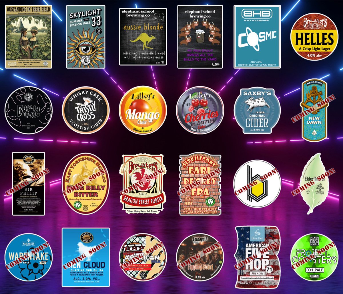 Beer Under The Clock (@beer_under) on Twitter photo Friday teatime beer list 🍻
Beer Board: bit.ly/3n1eNM2
@brewstersbrew <a href="/HollowStoneBrew/">Hollow Stone BrewCo</a> <a href="/ElephantSchoolB/">Elephant School Brew</a> <a href="/blackholeales/">BLACK HOLE BREWERY</a> <a href="/tickingclockbc/">Ticking Clock Brewing</a> <a href="/ThistlyCross/">Thistly Cross Cider</a> <a href="/lilleyscider/">Lilley's Cider</a> <a href="/saxbyscider/">Saxby's Cider</a>
#RealAleFinder Friday teatime beer list 🍻
Beer Board: bit.ly/3n1eNM2
@brewstersbrew <a href="/HollowStoneBrew/">Hollow Stone BrewCo</a> <a href="/ElephantSchoolB/">Elephant School Brew</a> <a href="/blackholeales/">BLACK HOLE BREWERY</a> <a href="/tickingclockbc/">Ticking Clock Brewing</a> <a href="/ThistlyCross/">Thistly Cross Cider</a> <a href="/lilleyscider/">Lilley's Cider</a> <a href="/saxbyscider/">Saxby's Cider</a>
#RealAleFinder