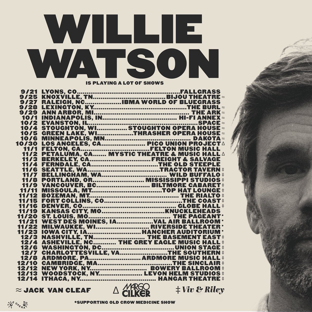 We’re just wrapping up our little July run but this tour is just gettin’ started. Willie Watson Band (me and my band) is playing a lot of shows…with some new friends! @jackvancleaf @margocilker <a href="/vivandriley/">Viv & Riley</a>! 

Aug 22 - Salt Spring Island, BC - Pitchfork Social  
Aug 23 -