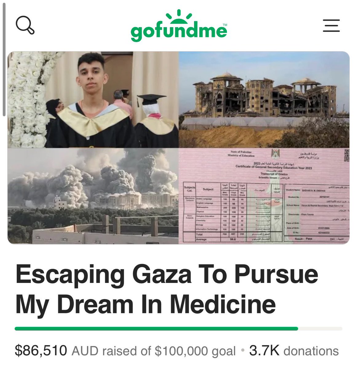 BasharInshasi's tweet photo. IF YOU SEE THIS YOU HAVE TO RT!!

We are now close to 87,000, but unfortunately I did not receive any donations today. If everyone who sees this contributes what they can, we will reach it today! Will we do it?

https://t.co/kHsg9Ab91O https://t.co/FCwJGFfpY9
