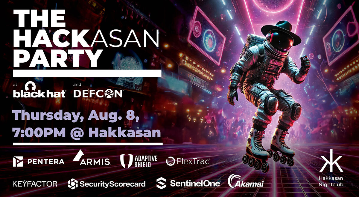 Attending Black Hat USA? Don't miss out on a night of dancing, celebration, and networking with top cybersecurity professionals at the Pentera Hackasan Party 😎

Tickets are limited, register now to save your spot ⬇️
okt.to/OQG4e2

<a href="/BlackHatEvents/">Black Hat</a> <a href="/penterasec/">Pentera</a>