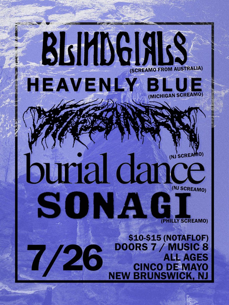 New Jersey friends! This is tonight in New Brunswick. What a sick lineup. Don't miss out.