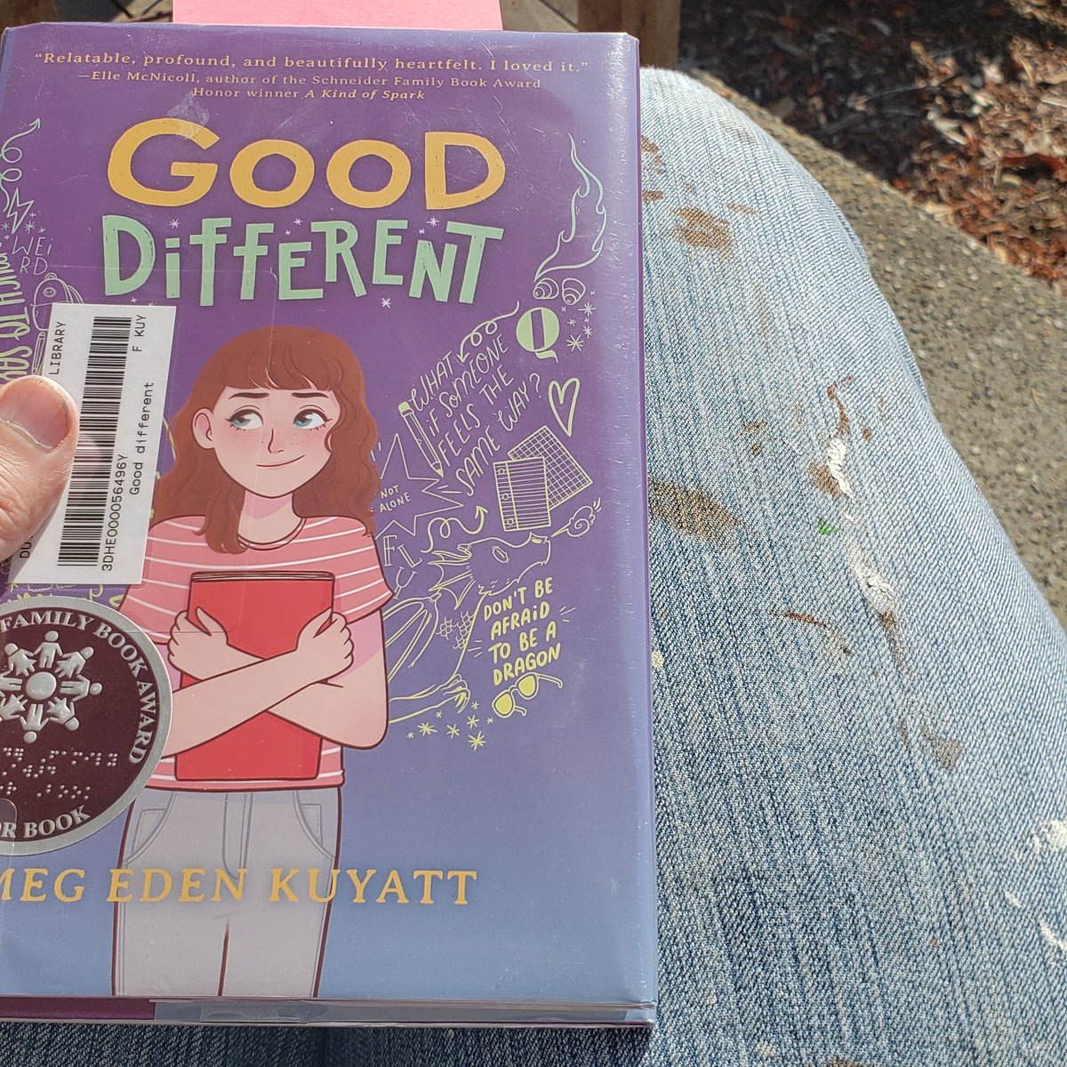 I did put on my painting clothes. But I am so not motivated to start.  Instead I am reading this #MGBook #NovelsInVerse  what #SchoolLibrarians do in the summer.