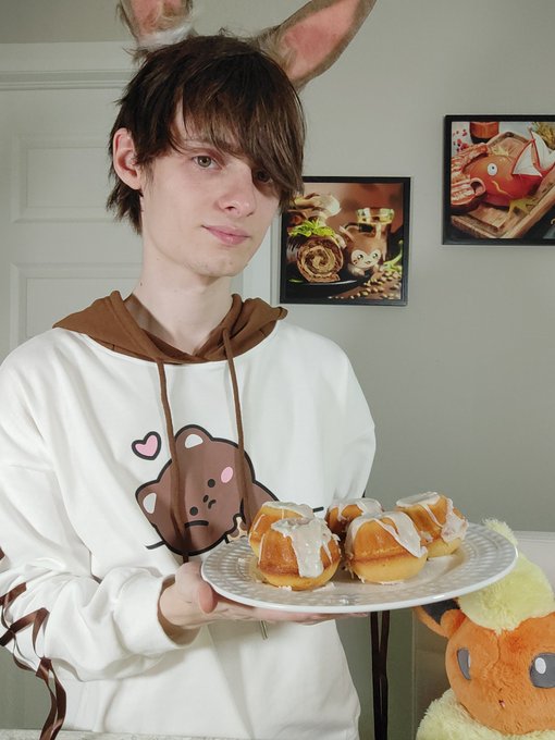 You are finally awake ? I heard someone stole your sweet roll, but don't worry, I baked you some just