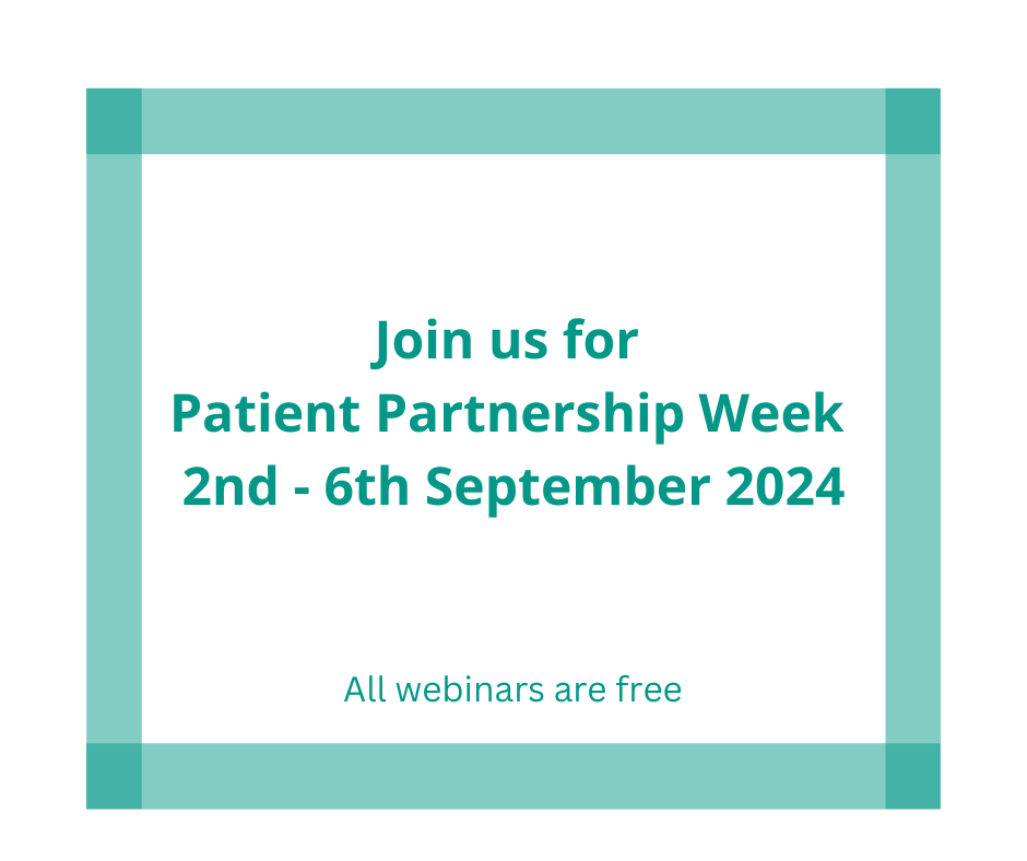 Patients Association (@patientsassoc) on Twitter photo Book your Patient Partnership Week events
🌟Implementing shared decision making
🌍Empowering patients as equal partners in care
🗣️In conversation with <a href="/PSCommissioner/">Patient Safety Commissioner</a>
💿Joining services around patients: the role of data
All events are free.
patients-association.org.uk/Pages/Events/C… Book your Patient Partnership Week events
🌟Implementing shared decision making
🌍Empowering patients as equal partners in care
🗣️In conversation with <a href="/PSCommissioner/">Patient Safety Commissioner</a>
💿Joining services around patients: the role of data
All events are free.
patients-association.org.uk/Pages/Events/C…