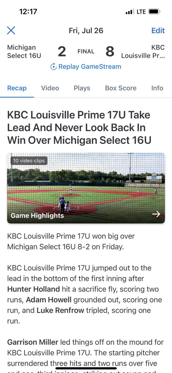 KBC Louisville Prime tweet media