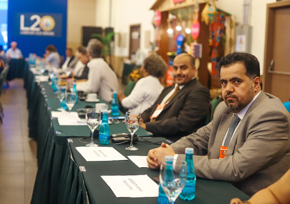 SNCWCs's tweet photo. وفد عمال السعودية يشارك في قمة مجموعة تواصل العمال L20 بالبرازيل في G20# ، لمناقشة قضايا العمال وحقوقهم في ظل التحديات العالمية. #L20 #G20 #اللجنة_الوطنية_للجان_العمالية https://t.co/FZCkUoWtok