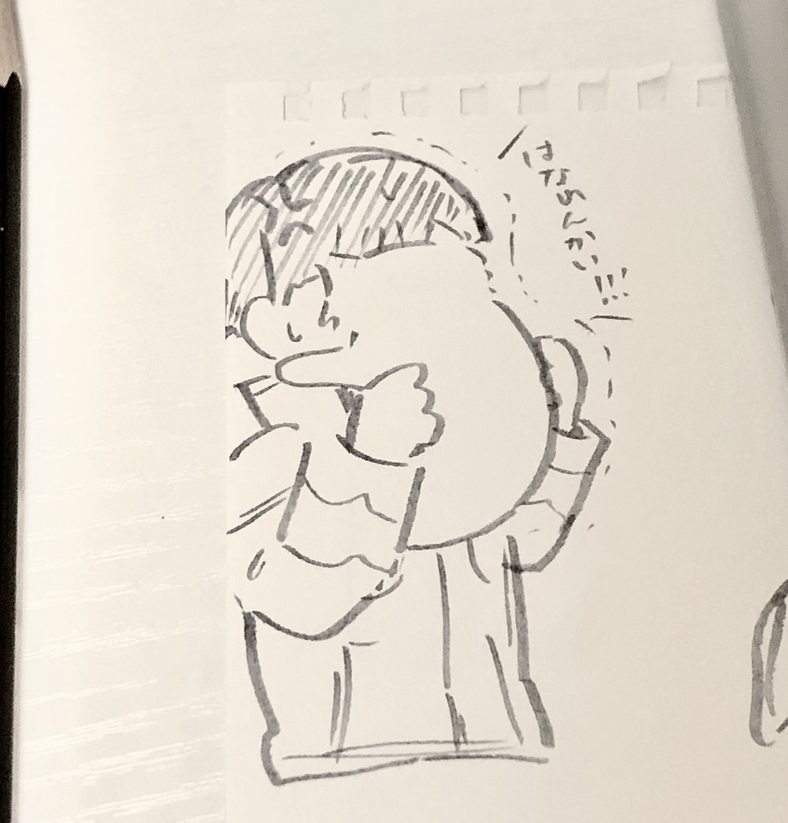 おばあちゃんに絵葉書描いてたのに気づいたら描いてた保、 