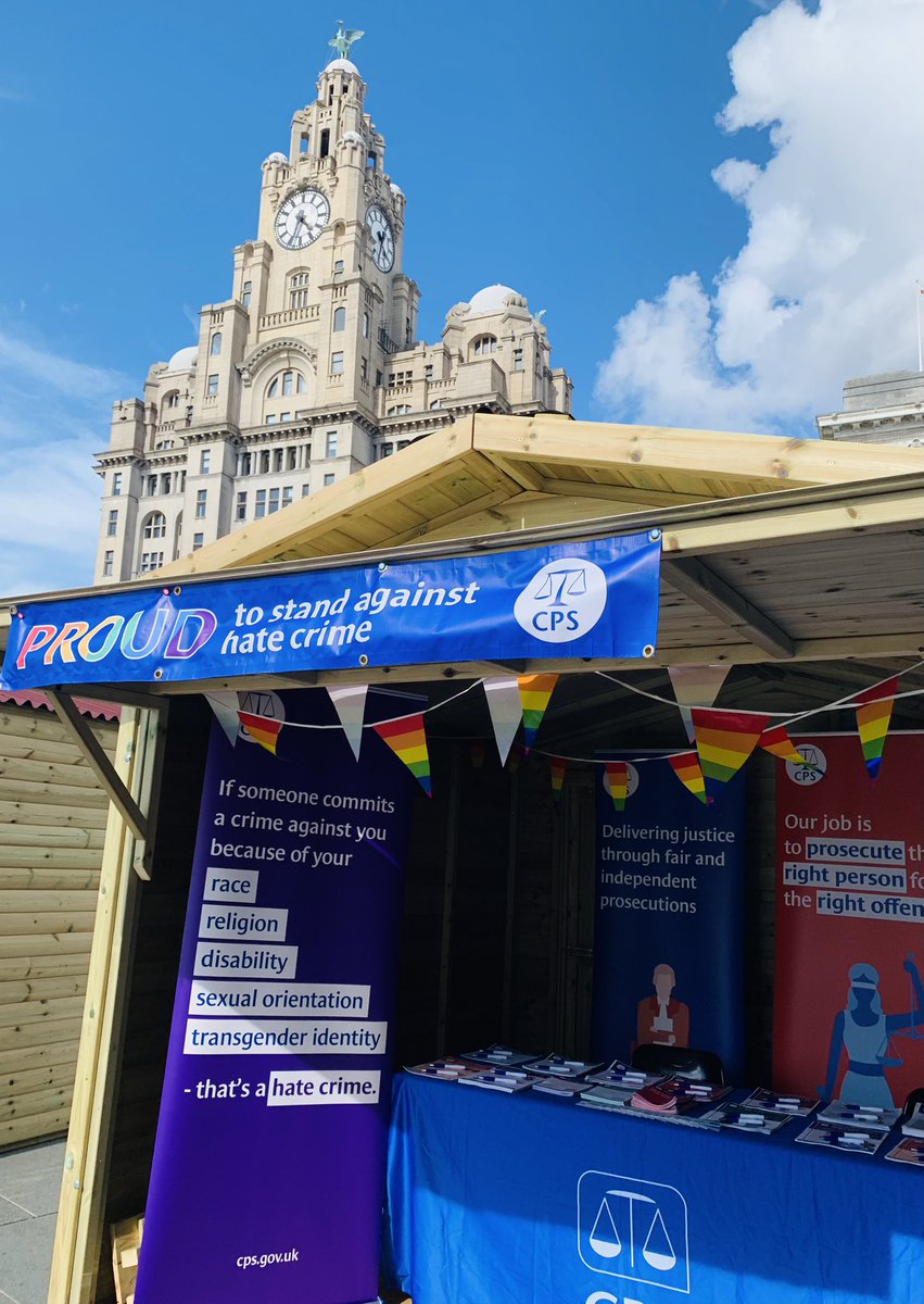 CPS_Mersey's tweet photo. Our staff ready to meet everyone attending @LCRPride Pride Classical to hear @Jakeshears @thedannybeard. Thrilled to be attending to talk about work of @CPSUK and how we deliver justice across Merseyside and Cheshire #Liverpoolpride2024 #prideclassical https://t.co/HkD2uaMyGI