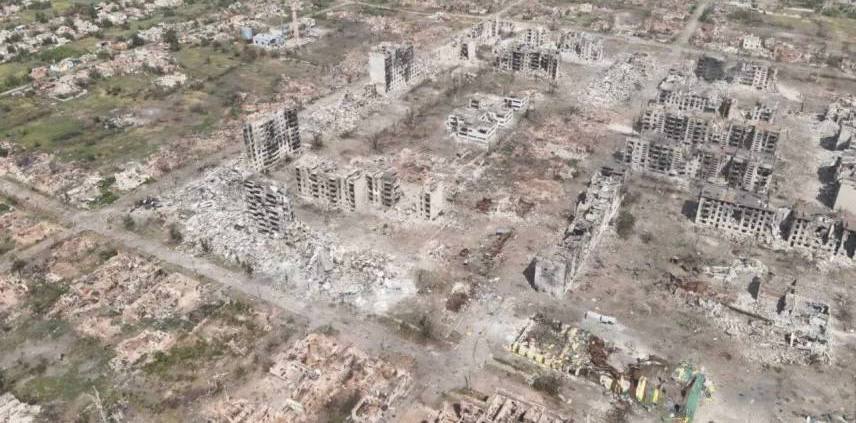 Vovchansk in the Kharkiv region. Completely destroyed. Everywhere Russia shows its face, it turns into horror.