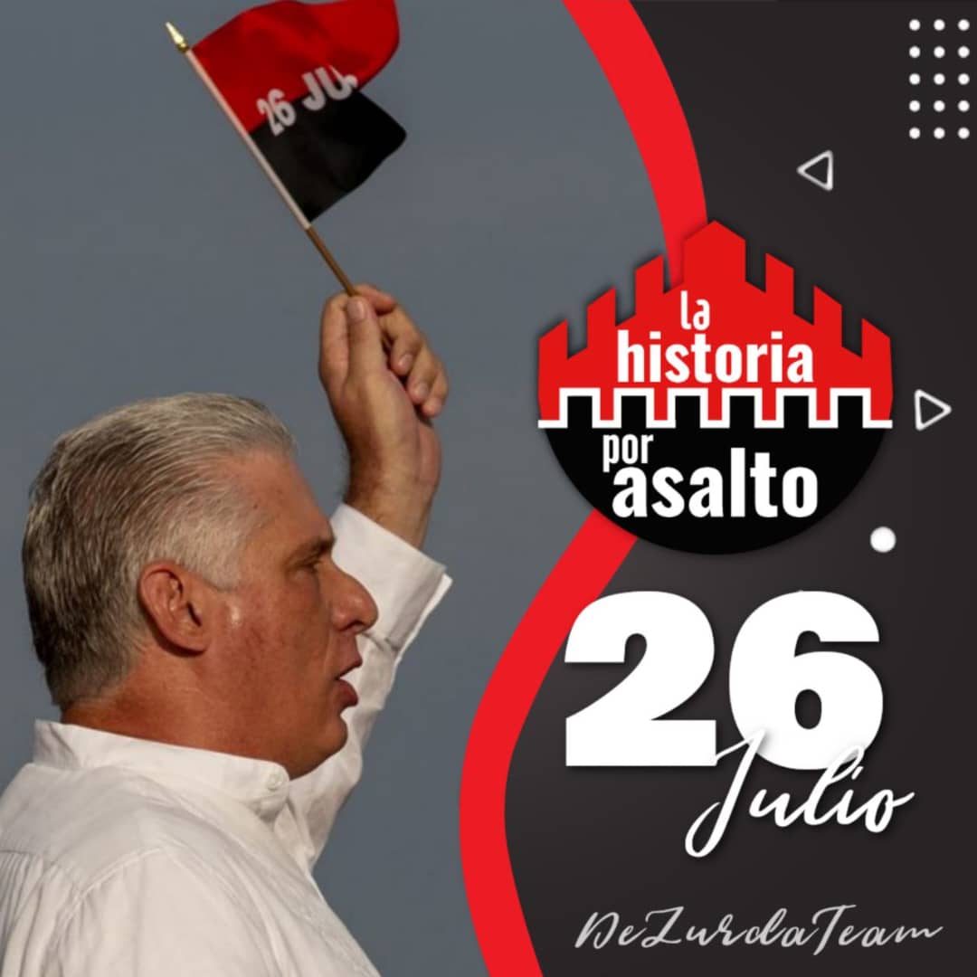 El 26 de Julio de 1953 un grupo de jóvenes bajo la guia de Fidel tomaron la historia por asalto, dando aquella carga para matar bribones y acabar la obra de las revoluciones, y lograr así que Martí siguiera viviendo en el alma de la patria. <a href="/CubacooperaveG/">Brigada Médica Cubana en el Estado Guárico.</a> #LaHistoriaPorAsalto