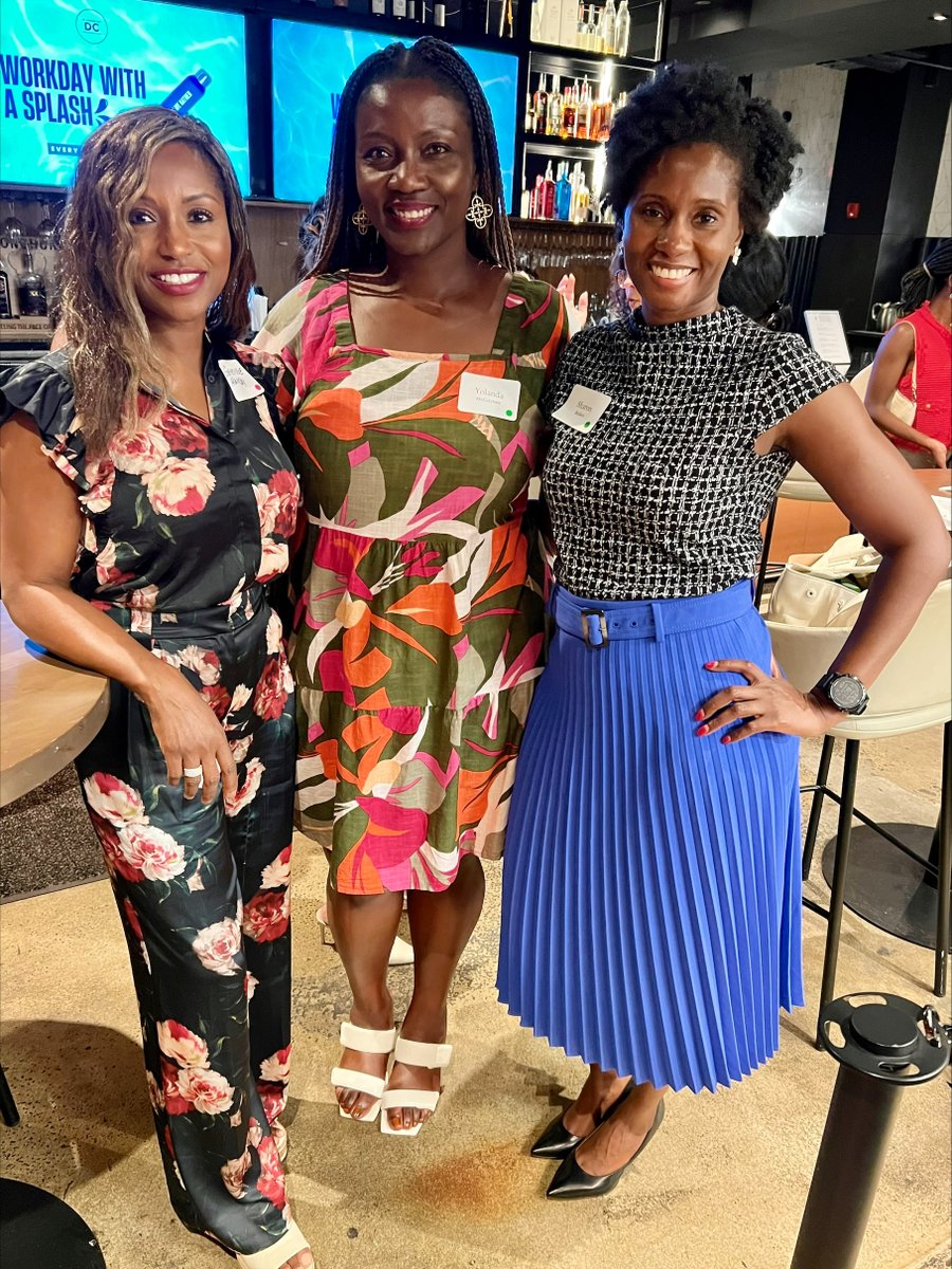 DCHFA's tweet photo. WCCD’s Summer Networking Mixer occurred last week. Yolanda McCutchen, WCCD board member and VP of Public Relations at the Agency is pictured with Genevieve Hanson, President of CREW DC, and Sharon Bollers, President of WCCD. 

#WeAreDCHFA #DCHFA45 #WCCDwomen https://t.co/5QBatC9ftw
