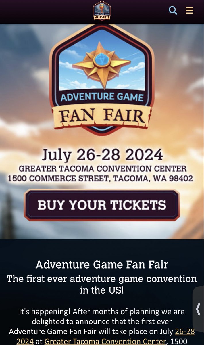 I'm looking forward to this tomorrow, an entire conference dedicated to Adventure Games ♥️ 

<a href="/AGHotspot/">Adventure Game Hotspot</a> #AdventureGame