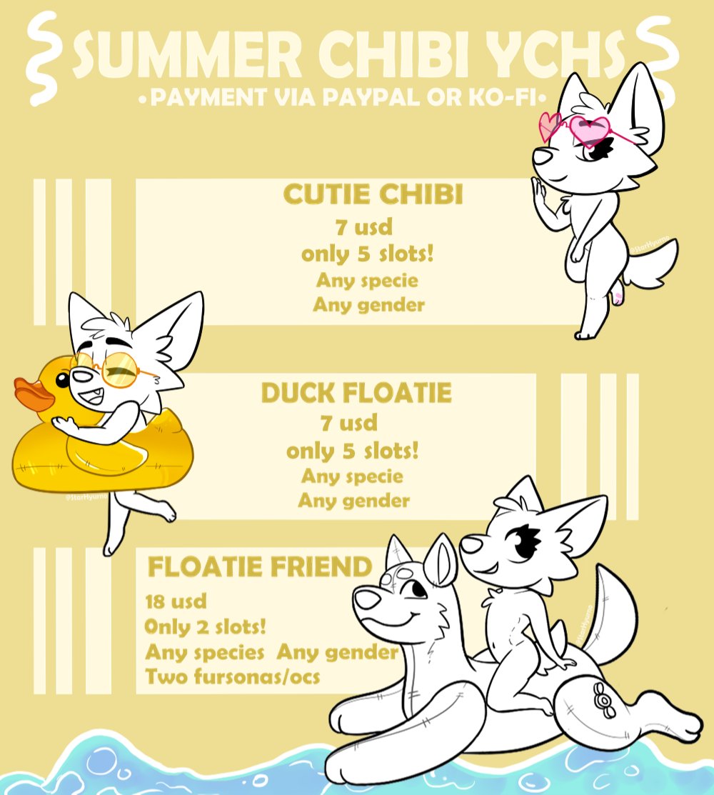 Hiiii!!! 
Anyone interested on these lil chibi ychs?🥰

I would be very grateful if you help me sharing and giving me a big heart💕💕💕