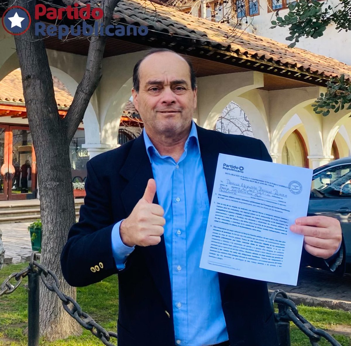 Alejand50477737's tweet photo. #compromisorepublicano
Desde Talagante, edificio consistorial de la ilustre municipalidad a mis espaldas, he firmado mi compromiso ético republicano, donde me comprometo a trabajar fiel, honrada y transversalmente por mi comuna. PATRICIOBROWNRIVERA UN CONCEJAL DE1a PARA TALAGANTE https://t.co/BtVXH6pVRc