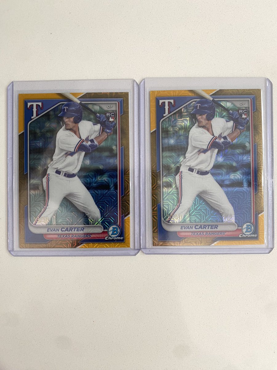 sgwcards's tweet photo. @CardPurchaser out of 5 mega box’s these were my two hits, not complaining But has this been common? https://t.co/8cQrubs1gj