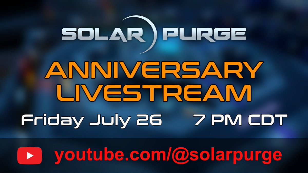 🥳 Join us tonight on #youtube for our Anniversary Stream! New content, giveaways and more!

📆 7 PM CDT
▶️ buff.ly/4dl9RJF

#solarpurge #coop #scifi #indiegames #madewithunreal #pcgaming #steam #hitscangames