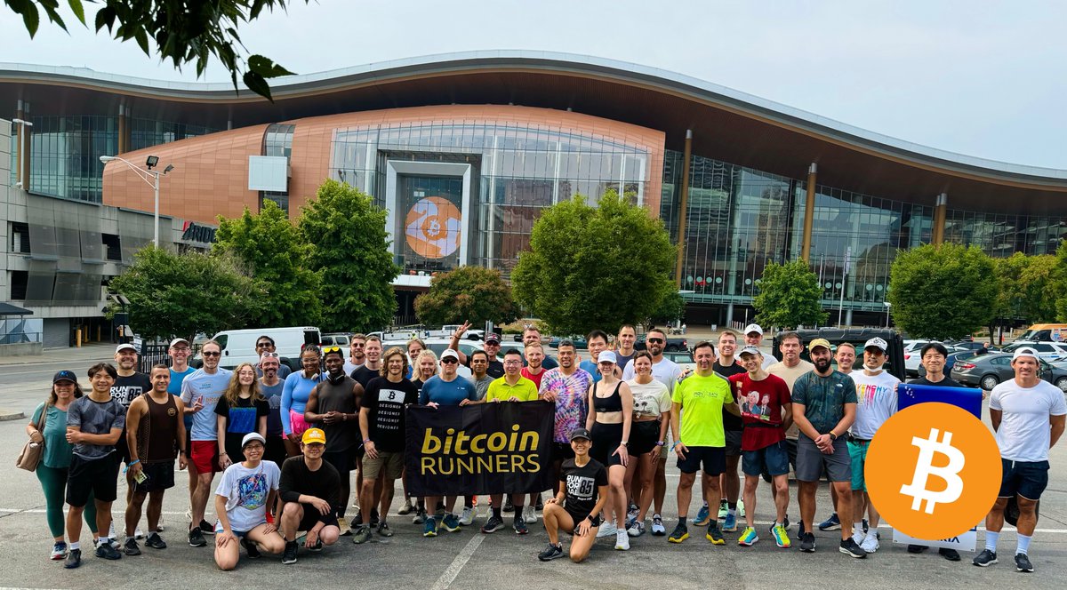 BitcoinRunners's tweet image. Kudos to everyone who joined the @TheBitcoinConf #RunForHal Nashville this morning! We hit an ATH by running to the top of Tennessee State Capitol Hill. Here’s our PoW 💥💪🏃‍♀️‍
Big shoutout to those who completed their first 5k or haven’t run in a while—you did amazing!