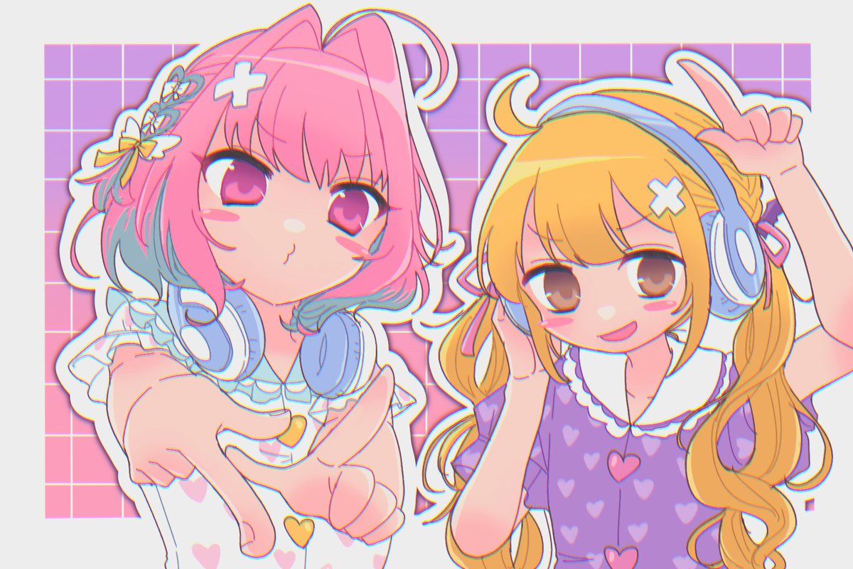 双葉杏 ,夢見りあむ 「イベントたのしみ〜 #夢見りあむ #双葉杏」|マカロニのイラスト