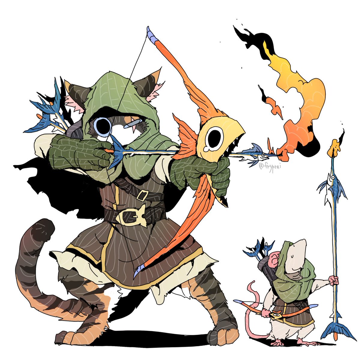 fryprai's tweet photo. Archer cat
with fish bow

#characterdesign #drawing https://t.co/nasdhyKLH7