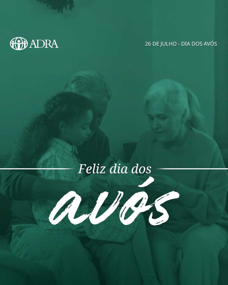 Hoje celebramos aqueles que trazem tanta sabedoria, amor e alegria para nossas vidas. 👵👴

Feliz #DiaDosAvós!

#ADRABrasil #justiça #compaixão #amor